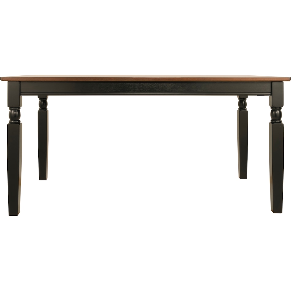 owingsville dining black   brown dr dining table reg hgt d   