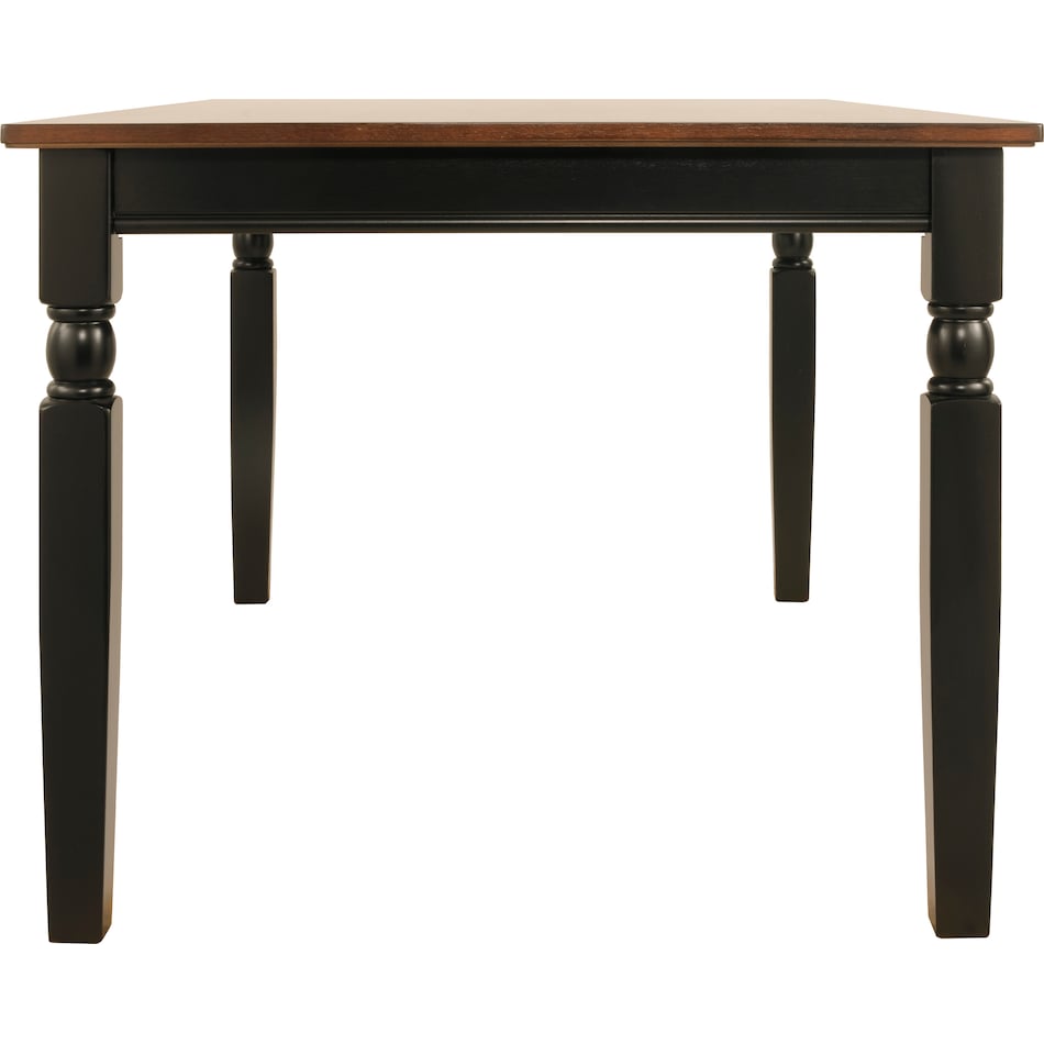 owingsville dining black   brown dr dining table reg hgt d   