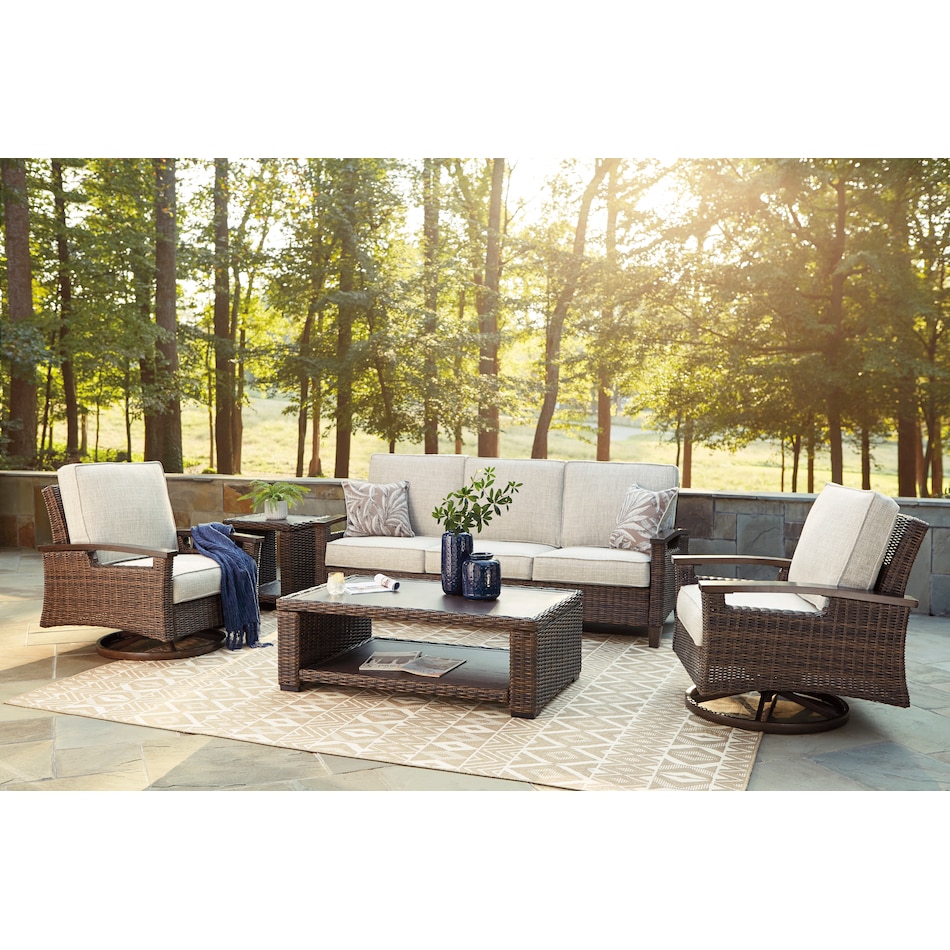 paradise trail brown ot outdoor sofa p   