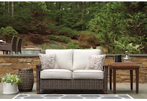 paradise trail brown outdoor loveseat p   
