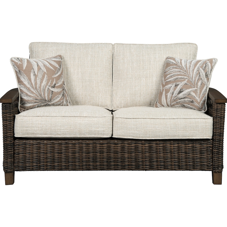 paradise trail brown outdoor loveseat p   
