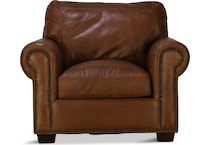 park avenue brown leather chair   