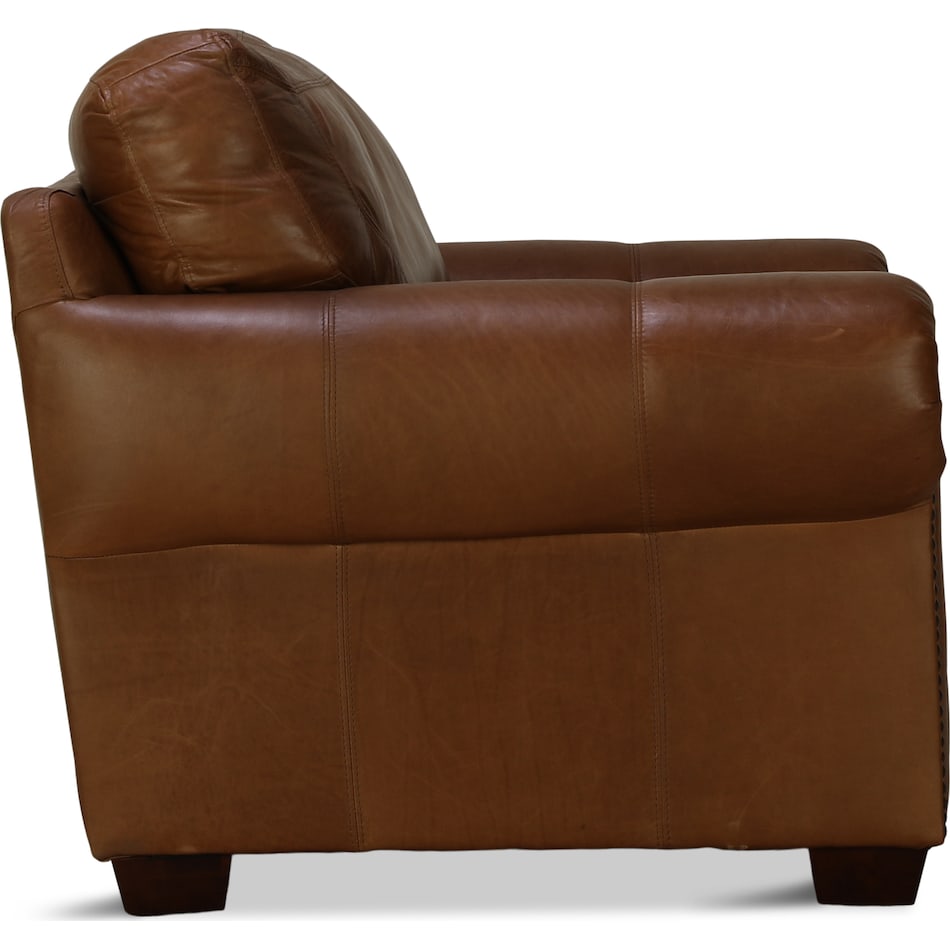park avenue brown leather chair   