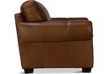 park avenue brown st stationary leather chair   