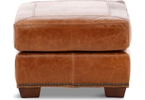 park avenue brown st stationary leather ottoman   