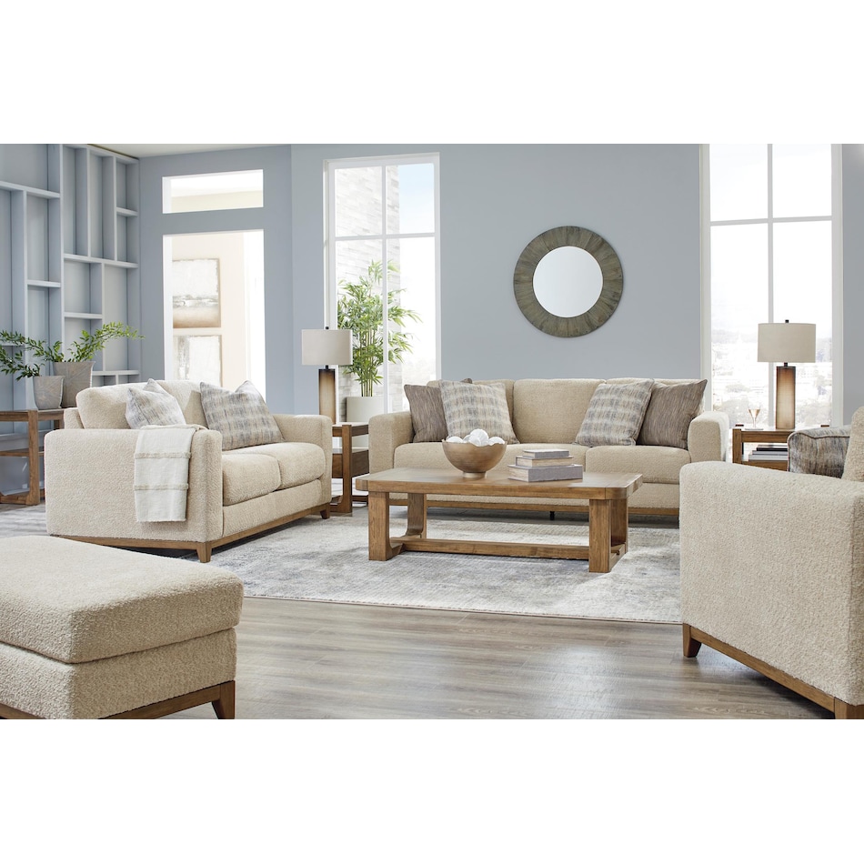 parklynn living room cream   natural st loveseat   