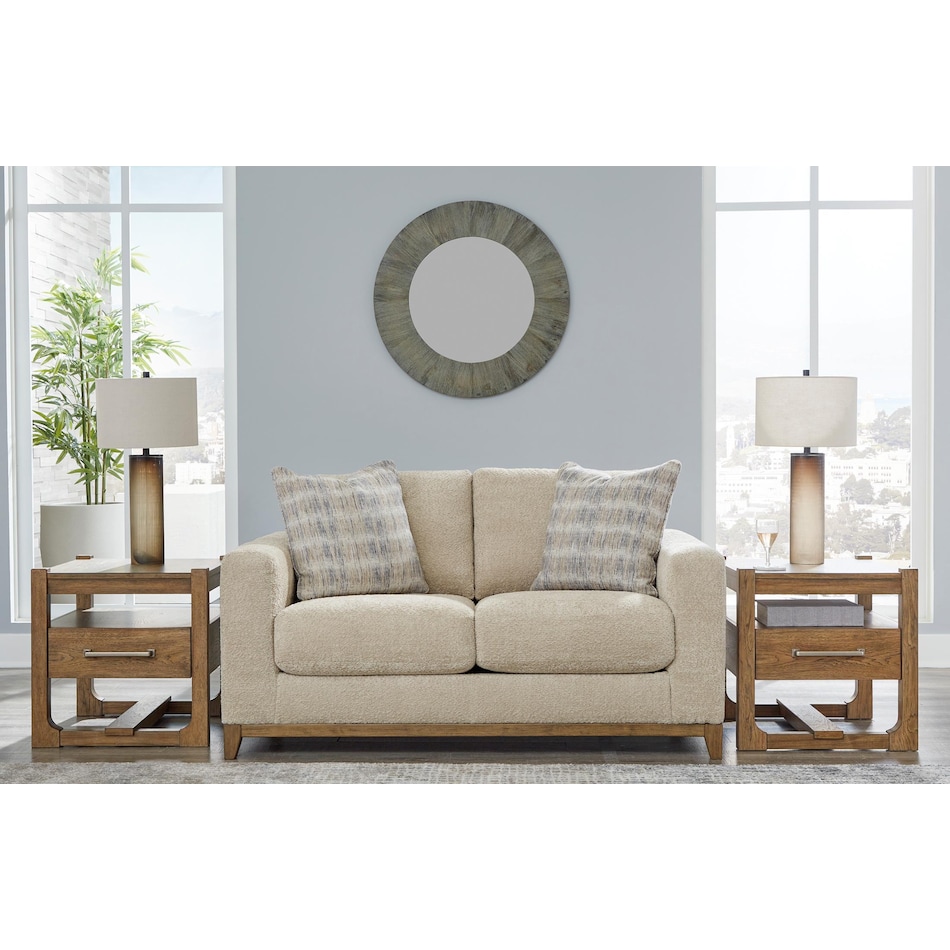 parklynn living room cream   natural st loveseat   