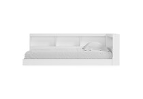 piperton youth bedroom white twin bookcase bed apk ebtb  