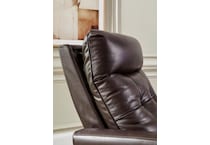 pisgham living room dark brown mt leather recliner p u  