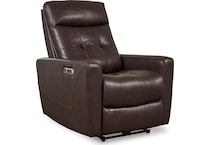 pisgham living room dark brown mt leather recliner p u  