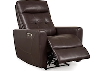 pisgham living room dark brown mt leather recliner p u  