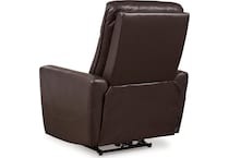 pisgham living room dark brown mt leather recliner p u  