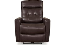 pisgham living room dark brown mt leather recliner p u  