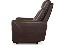 pisgham living room dark brown mt leather recliner p u  