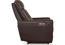 pisgham living room dark brown mt leather recliner p u  