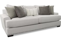 portofino living room gray st stationary fabric sofa   