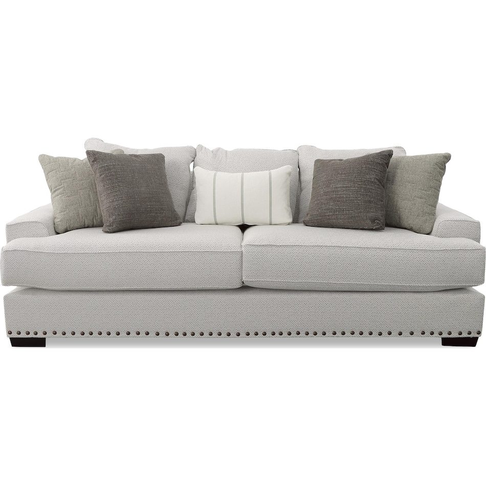 portofino living room gray st stationary fabric sofa   
