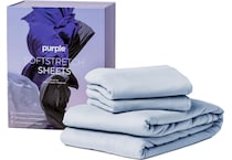 purple soft stretch morning mist light blue bd bed sheets f ssmmst  