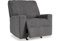 rannis living room pewter mt fabric recliner manual   