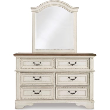 Realyn 6 Drawer Dresser and Mirror