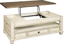 realyn brown   white coffee table t   