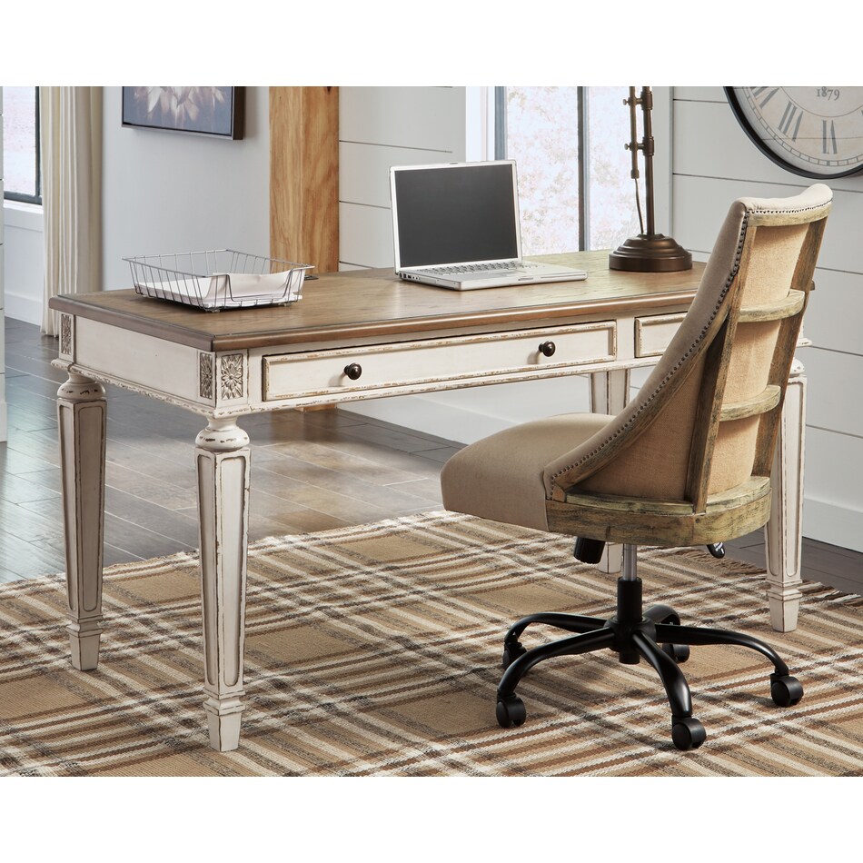 realyn brown   white desk h   
