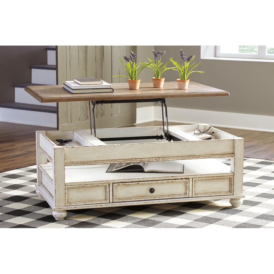 realyn brown   white oc coffee table t   