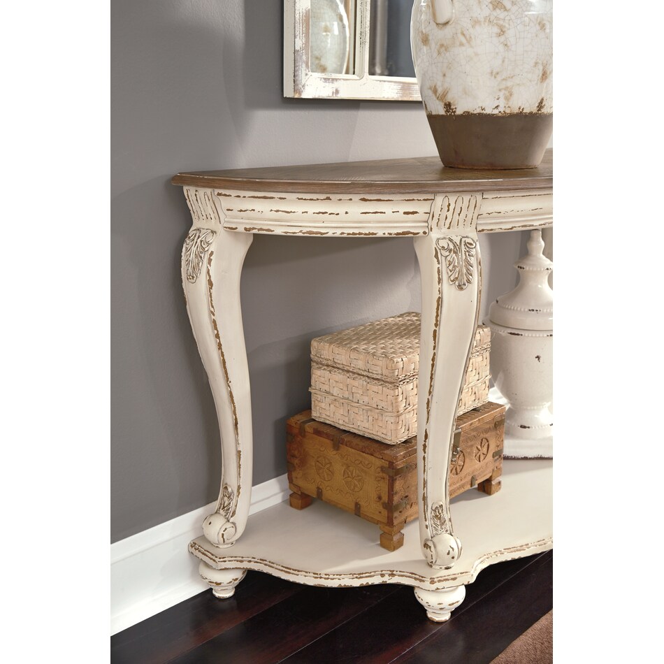 realyn brown   white oc sofa table t   