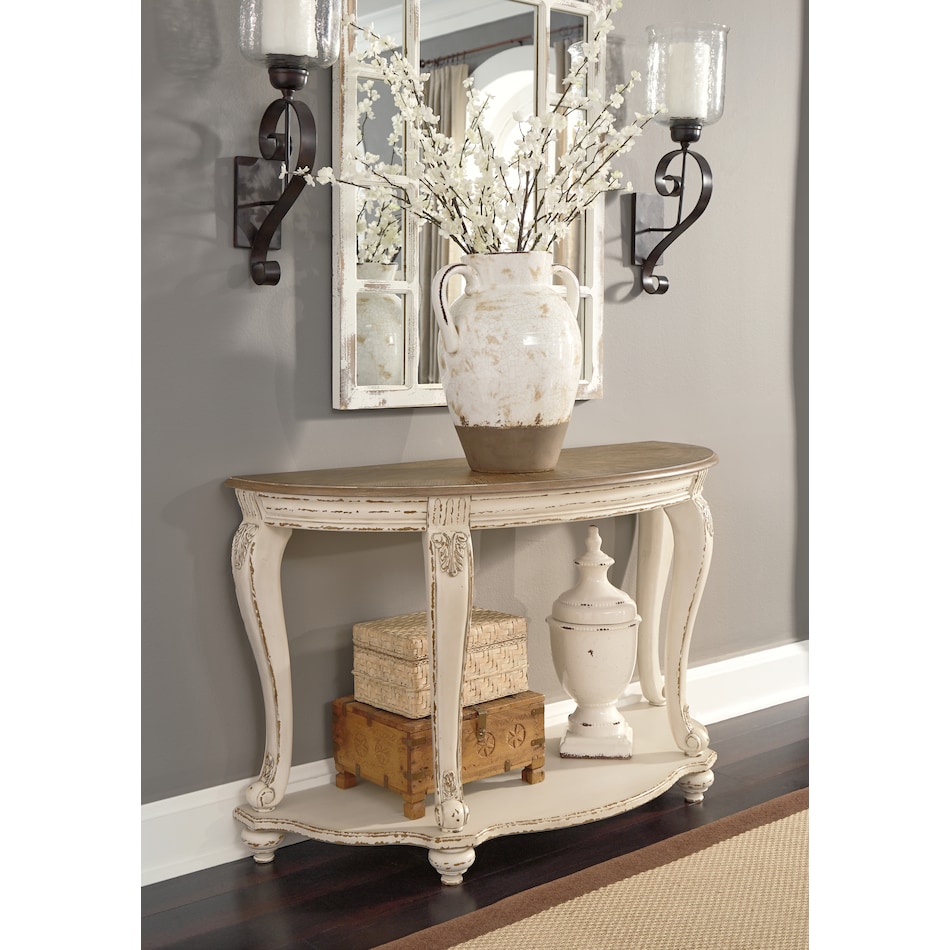 realyn brown   white oc sofa table t   