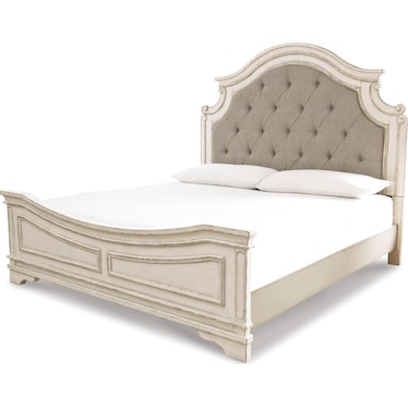 Realyn California King Upholstered Panel Bed