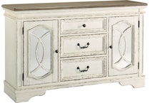 realyn white dr buffet server d   