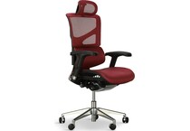 red desk chair   