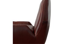 red st stationary leather chair   