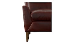 red st stationary leather chair   