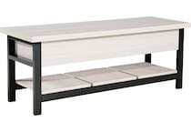 rhyson white storage bench a  