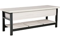 rhyson white storage bench a  