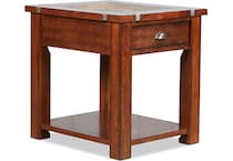 roanoke dark brown oc end chairside table   