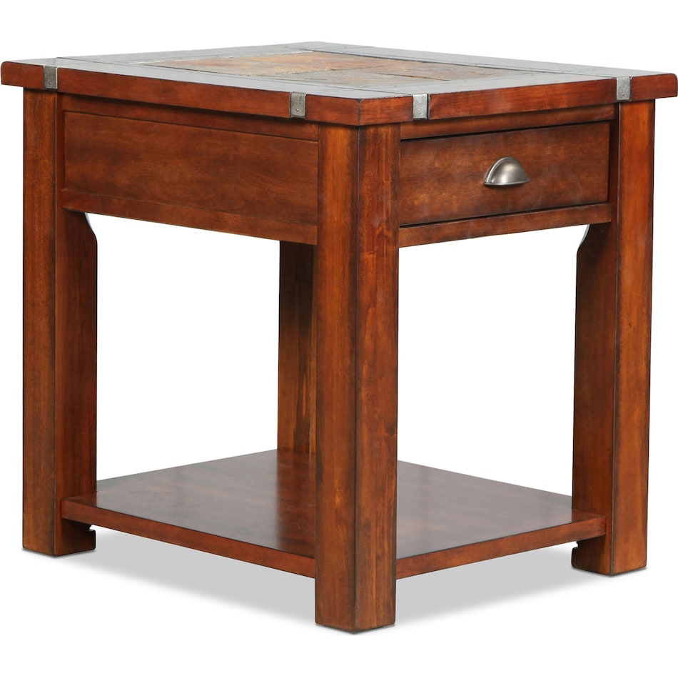 roanoke dark brown oc end chairside table   