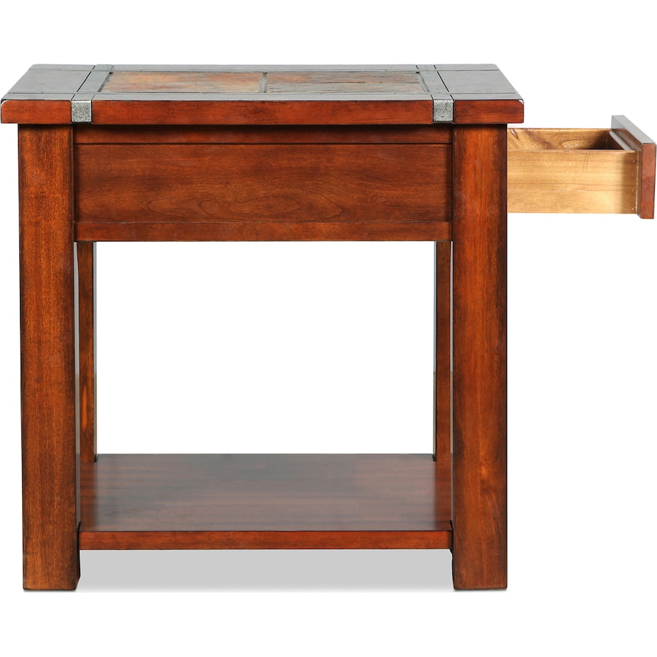 roanoke dark brown oc end chairside table   