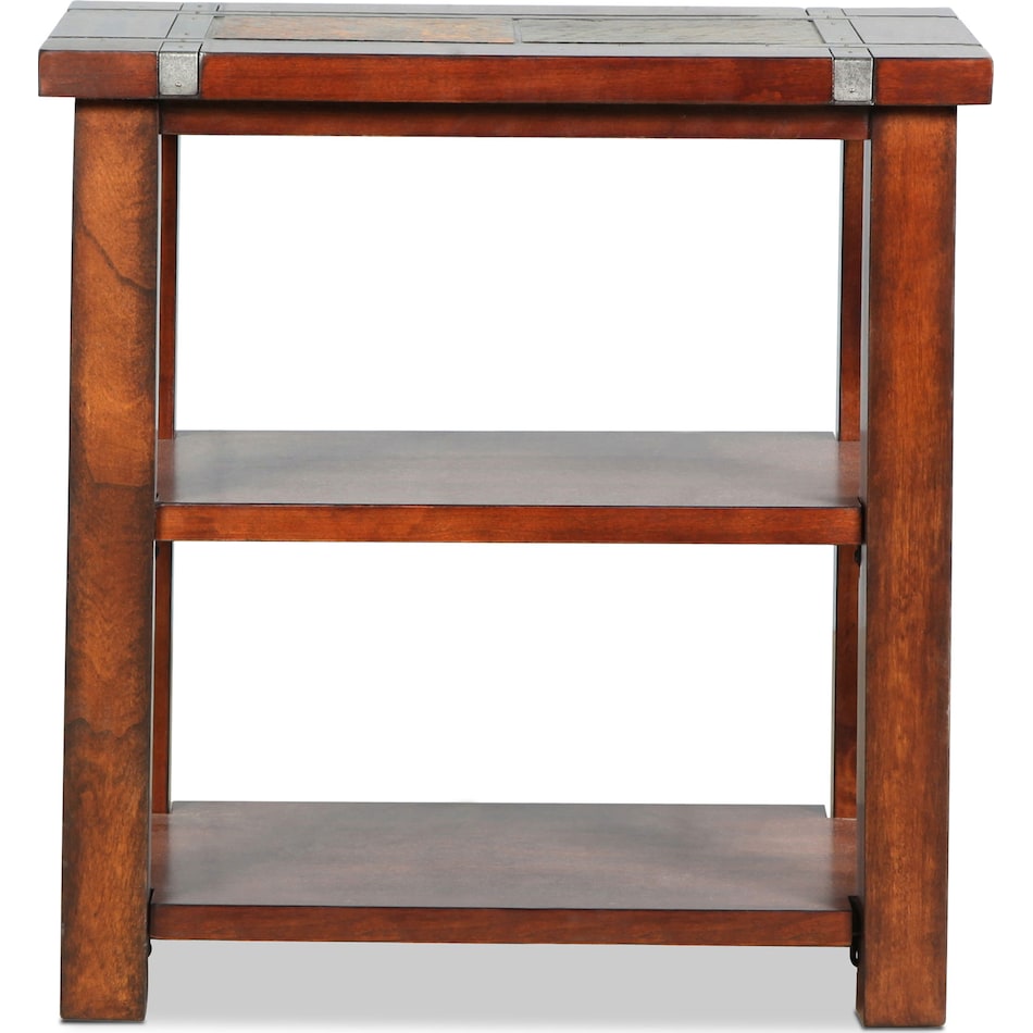 roanoke dark brown oc end chairside table   