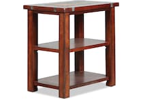 roanoke dark brown oc end chairside table   