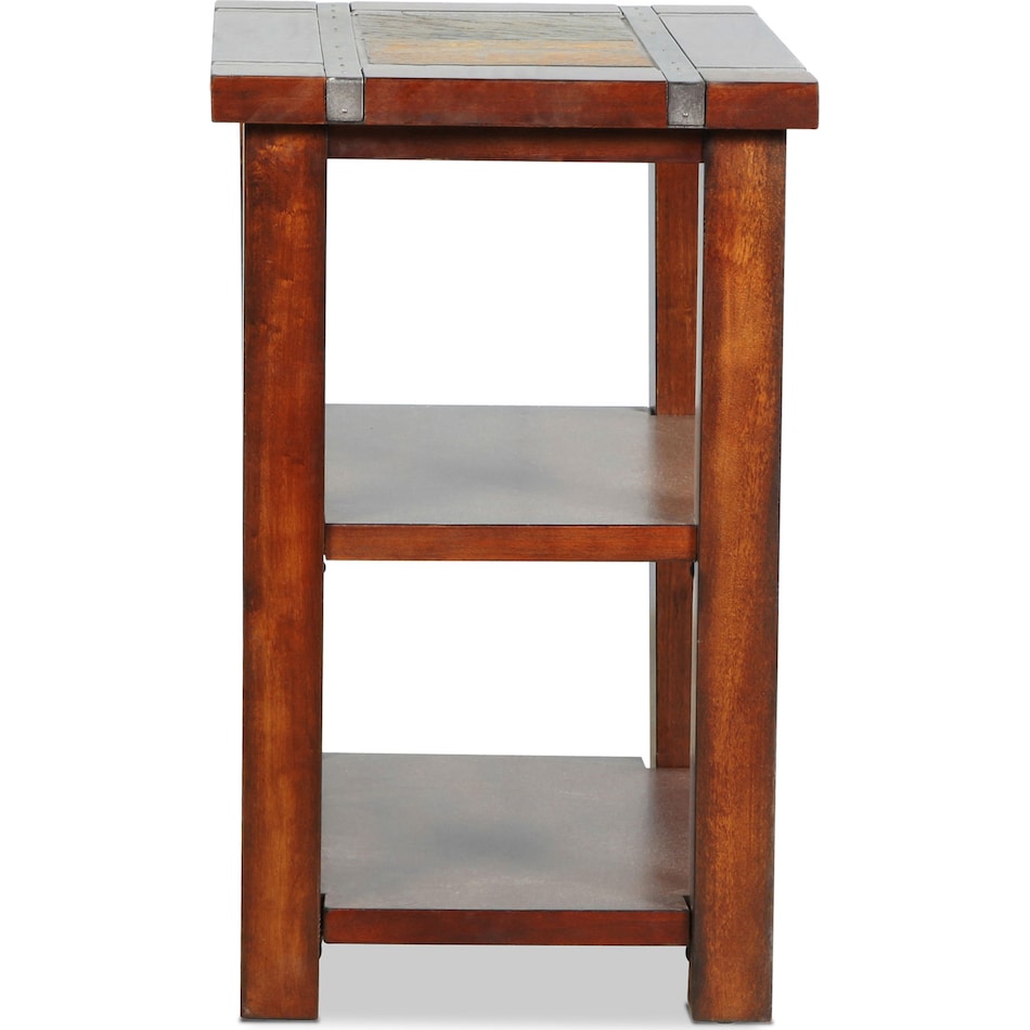 roanoke dark brown oc end chairside table   