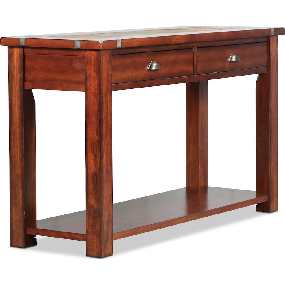 roanoke dark brown oc sofa table   