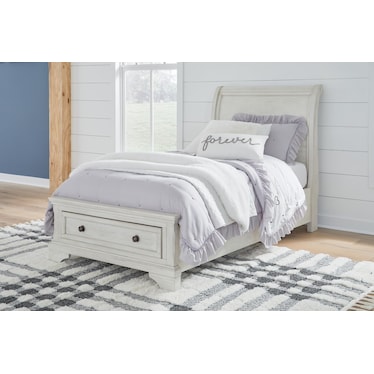 Robbinsdale Sleigh Bed with 2 Storage Drawers