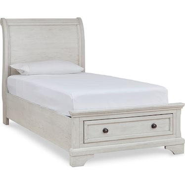 Robbinsdale Sleigh Bed with 2 Storage Drawers