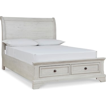 Robbinsdale Sleigh Bed with 2 Storage Drawers