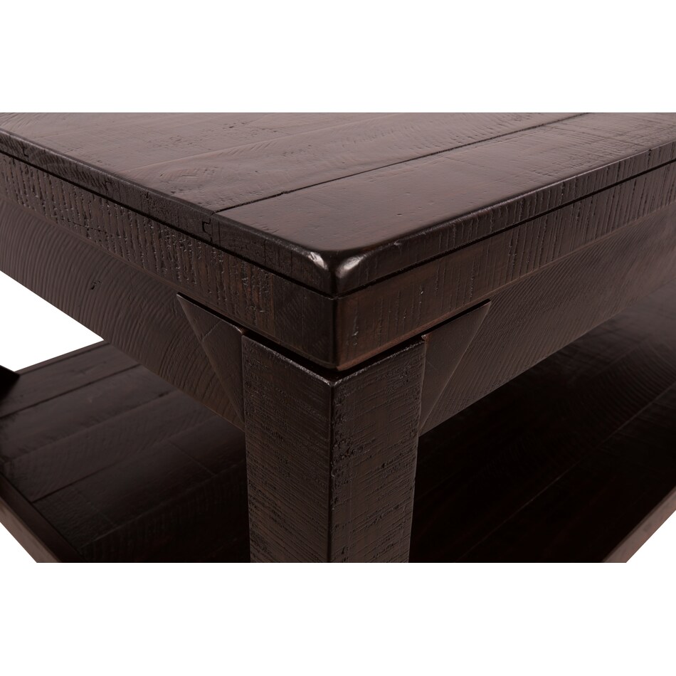 rogness rustic brown coffee table t   