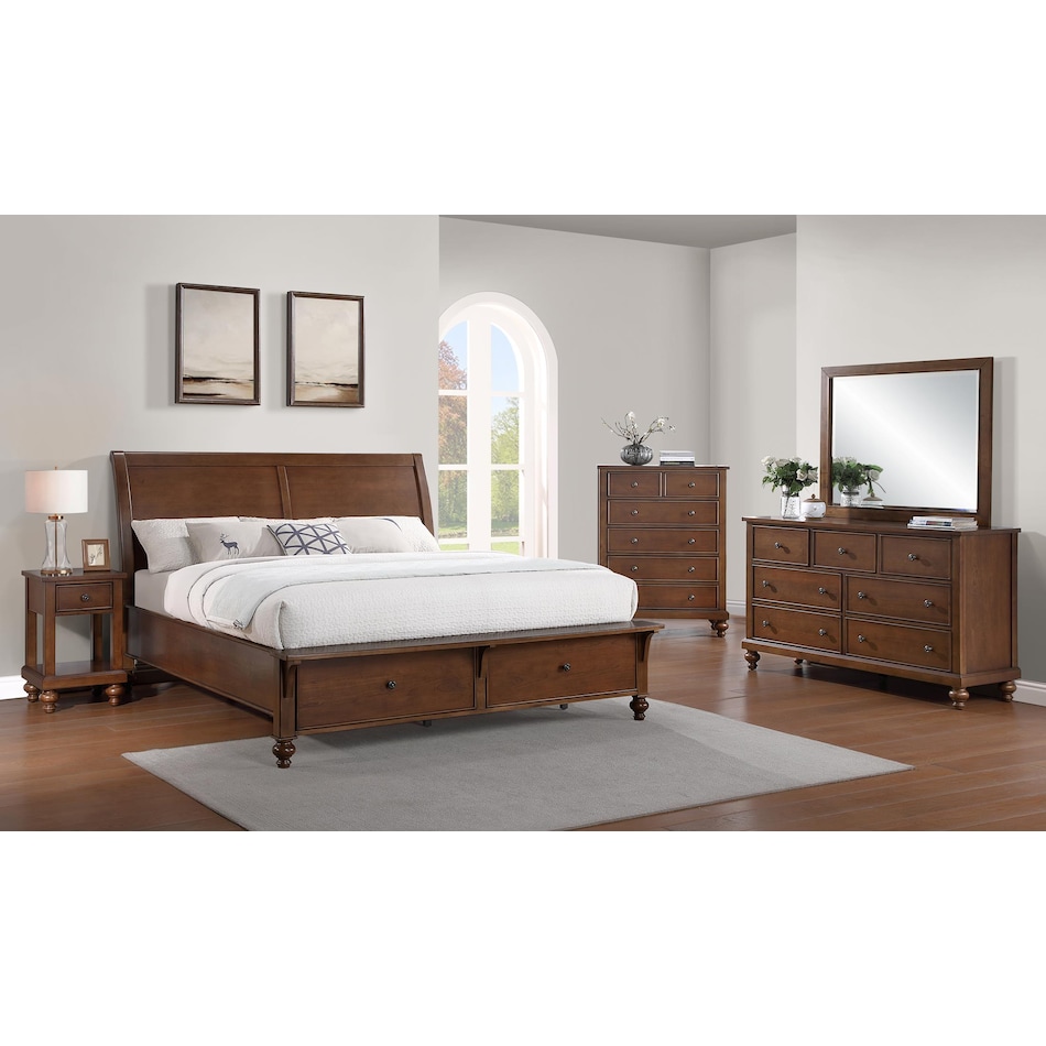 roland bedroom reddish brown   