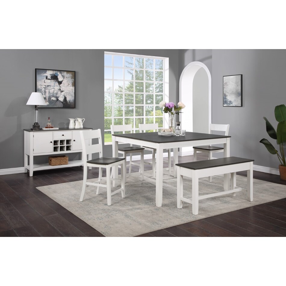 rowan counter dining white two tone dr side chair   