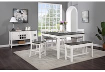 rowan counter dining white two tone dr bench   